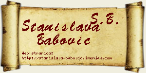 Stanislava Babović vizit kartica
